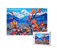 Phayah Puzzle Fleurs sur le chemin d'un étranger pour adultes 1000 pièces Jouets de développement de l'intelligence pour enfants 29,5 x 19,7 cm