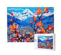 Phayah Puzzle Fleurs sur le chemin d'un étranger pour adultes 500 pièces Jouets de développement de l'intelligence pour enfants 20,4 x 38,1 cm