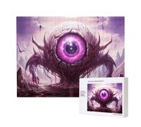 Phayah Puzzle mystérieux œil géant de 500 pièces pour puzzle en bois pour famille, ami, décoration d'intérieur, art mural, 20,4 x 38,1 cm