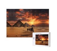 Phayah Puzzle pyramidal de 300 pièces pour puzzle en bois pour famille, ami, décoration murale, 40 x 28 cm