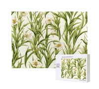 Phayah Puzzles de plantes vertes fraîches pour adultes, 500 pièces, jouets de développement de l'intelligence des enfants, 20,4 x 38,1 cm