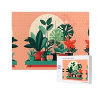 Phayah Puzzles d'intérieur en pot de plantes vertes pour adultes 500 pièces jouets de développement de l'intelligence des enfants 20,4 x 38,1 cm