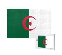Phayah Puzzles Drapeau de l'Algérie pour Adultes 1000 Pièces Enfants Intelligence Développement Jouets 29.5 X 19.7