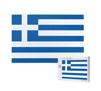 Phayah Puzzles drapeau grec 1000 pièces pour puzzle en bois pour famille, ami, décoration murale, 29,5 x 50 cm