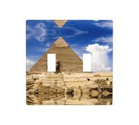 Phayah Pyramides d'Égypte Plaque murale à double interrupteur à bascule 11,4 x 11,4 cm pour zones résidentielles et commerciales
