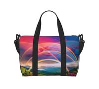 Phayah Rainbow Bridge Sac de voyage fourre-tout pour femme et fille Résistant à l'eau, noir, One Size