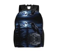 PHAYAH Raven In The Night Sac à dos décontracté pour ordinateur portable pour homme et femme pour garçons et filles Sac à dos léger
