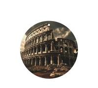 Phayah Remains Of The Roman Colisée Motif Lavande Parfum de Voiture Forme Ronde à Suspendre Tablette Parfumé Intérieur de Voiture Désodorisant 4P