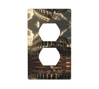Phayah Remains of The Roman Colisée Pattern Outlet Covers Wall Plate Receptacle Duplex Light Switch Plate Single Dual Plug Electrical Switchplate