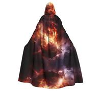 PHAYAH Robe à capuche motif éruption de lave pour Halloween, sorcière, sorcière, Noël, cosplay, bal masqué, fête, cadeau