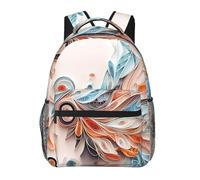 PHAYAH Sac à dos à motif feuillage pour femmes hommes sac à dos décontracté adolescent garçons et filles 15,7 pouces ordinateur portable cartable sac à dos voyage d'affaires