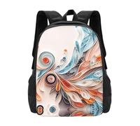 PHAYAH Sac à dos à motif feuillage pour femmes hommes sac à dos décontracté adolescent garçons et filles 16,5 pouces ordinateur portable cartable sac à dos voyage d'affaires