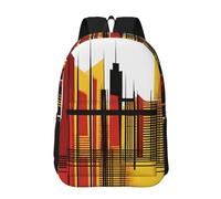 PHAYAH Sac à dos abstrait motif éclaboussures de peinture 43,2 cm 18 l grande capacité bretelles réglables sac simple pour tout le monde, Ville abstra, taille unique