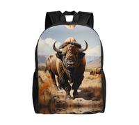 PHAYAH Sac à dos de voyage classique avec motif troupeau de bisons d'Amérique du Nord - Épaules décontractées - Pour voyage et activités de plein air