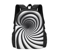 PHAYAH Sac à dos de voyage en spirale avec motif d'illusion d'optique Gif - Épaules décontractées - Classique - Basique - Pour voyage et activités de plein air - Résistant