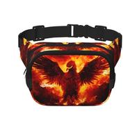 Phayah Sac banane à motif phénix flamboyant pour homme et femme, sac banane pour voyage, randonnée, course à pied, sports de plein air