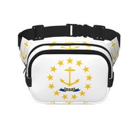 Phayah Sac banane avec drapeau de l'État du Rhode Island pour homme, femme, entraînement, voyage, course décontractée, randonnée, cyclisme, sac banane