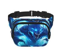 Phayah Sac banane avec motif monstre aux yeux bleus pour homme, femme, entraînement, voyage, course décontractée, randonnée, cyclisme