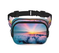 Phayah Sac banane coloré avec motif nuages pour homme et femme, sac banane pour voyage, randonnée, course à pied, sports de plein air