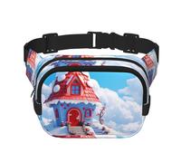 Phayah Sac banane Cottage In The Snow pour homme et femme - Sac banane pour voyage, randonnée, course à pied, sports de plein air