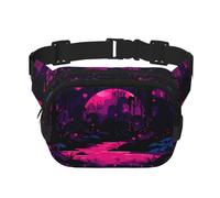Phayah Sac banane fluorescent motif forêt de vigne pour homme et femme, sac banane pour voyage, randonnée, course à pied, sports de plein air