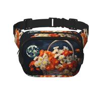 Phayah Sac banane motif chrysanthèmes en pleine floraison pour homme et femme, sac banane pour voyage, randonnée, course à pied, sports de plein air