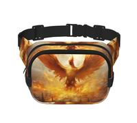 Phayah Sac banane pour homme et femme Motif phénix Flamme rouge Pour voyage, randonnée, course à pied, sports de plein air