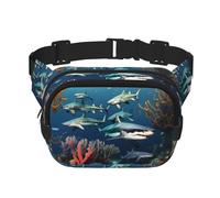 Phayah Sac banane Sharks Under The Sea pour homme, femme, entraînement, voyage, course décontractée, randonnée, cyclisme