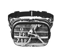 Phayah Sac banane squelette allongé sur les marches pour homme et femme avec sangle réglable pour l'extérieur, l'entraînement, les voyages, la course à pied, la randonnée, le cyclisme