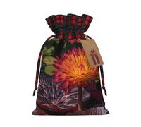 PHAYAH Sac cadeau en toile de jute avec cordon de serrage en forme de nénuphar, sac de rangement adapté pour Noël, fête d'anniversaire