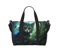 Phayah Sac de voyage à bandoulière Cat In The Vine - Idéal pour l'école ou la nuit