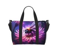 Phayah Sac de voyage à bandoulière motif fleurs d'abeilles Idéal pour l'école ou la nuit