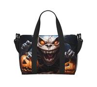 Phayah Sac de voyage à bandoulière Motif monstre citrouille Taille idéale pour l'école ou la nuit