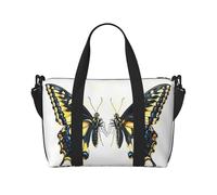 Phayah Sac de voyage à bec avec papillon à crête pour femme et fille, sac à bandoulière résistant à l'eau, Noir , Taille unique