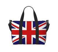 Phayah Sac de voyage avec drapeau du Royaume-Uni - Sac fourre-tout pour femme et fille - Résistant à l'eau - Noir - Taille unique, Noir/blanc, One Size