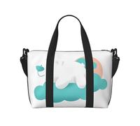 Phayah Sac de voyage Bear On The Clouds - Sac de sport pour femme et fille - Résistant à l'eau, Noir , Taille unique