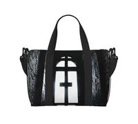 Phayah Sac de voyage en forme de croix d'église, sac de sport, sac de sport, sac de week-end à bandoulière pour femme, Noir , Taille unique