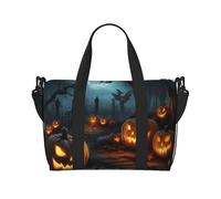 Phayah Sac de voyage en forme de lampe champignon dans le manoir, sac de sport, fourre-tout pour femmes et filles, sac à bandoulière résistant à l'eau, noir, taille unique, Noir/blanc, One Size