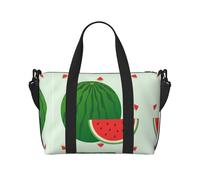 Phayah Sac de voyage en forme de pastèque de dessin animé, sac à main, bagage à main, sac de voyage pliable unisexe en avion, articles personnels