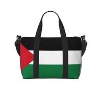 Phayah Sac de voyage motif drapeau de l'État de Palestine, sac fourre-tout de gym pour femmes et filles, résistant à l'eau, noir, taille unique, Noir/blanc, One Size