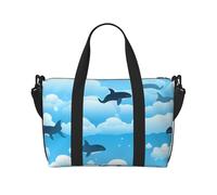 Phayah Sac de voyage Whale in Clouds - Sac de sport pour femme et fille - Résistant à l'eau, Noir , Taille unique