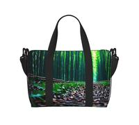 Phayah Sac de week-end en bambou pour femme, sac de voyage, sac de week-end, sac de sport, sac fourre-tout à bandoulière