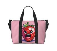 Phayah Sac fourre-tout en forme de fraise en colère pour femme, sac de voyage, sac de week-end, sac fourre-tout de sport, sac à bandoulière