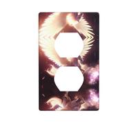 Phayah Sacred Pegasus Plaque murale pour interrupteur double prise électrique