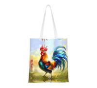 PHAYAH Sacs fourre-tout colorés en toile de coq multi-usages réutilisables parfaits pour les courses, les courses quotidiennes, les voyages