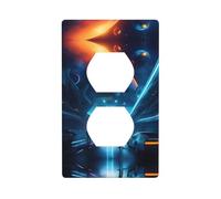 Phayah Science-fiction Future PatternDecorative Outlet Covers Receptacle Duplex Light Switch Plate Single Dual Plug Covers