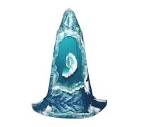 PHAYAH Sea Of Love Cape à capuche avec motif d'Halloween pour adulte, costume d'Halloween pour femme et homme, costume de cosplay, noir, taille M