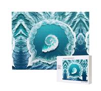 Phayah Sea of Love Puzzles 500 pièces pour puzzle en bois pour famille, amis, décoration murale, 20,4 x 38,1 cm