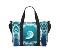Phayah Sea Of Love Sac de voyage, sac de sport, sac de sport, sac de week-end, sac de nuit pour femme, noir, taille unique, Noir/blanc, One Size