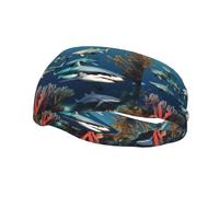 Phayah Sharks-Under The Sea Bandeau élastique anti-transpiration pour femme et homme Pour yoga, course à pied